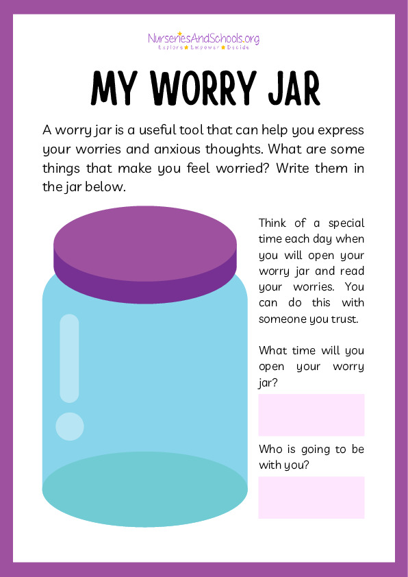 My worry jar- Social emotional learning for kids