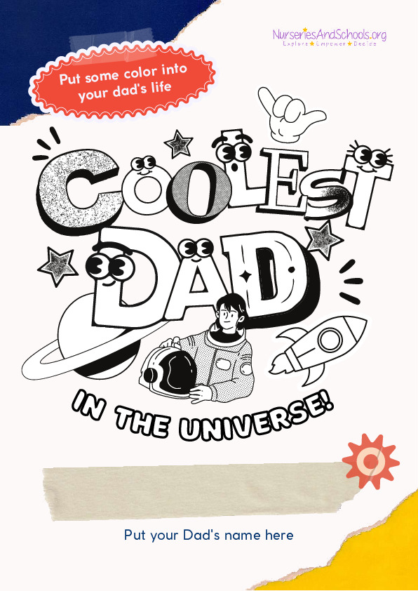 Fathers Day Coloring Worksheet