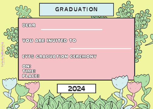 EYFS Graduation Invitation