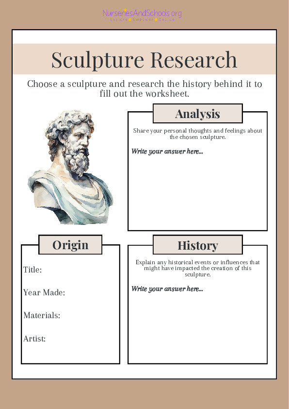 Sculpture Research Worksheet