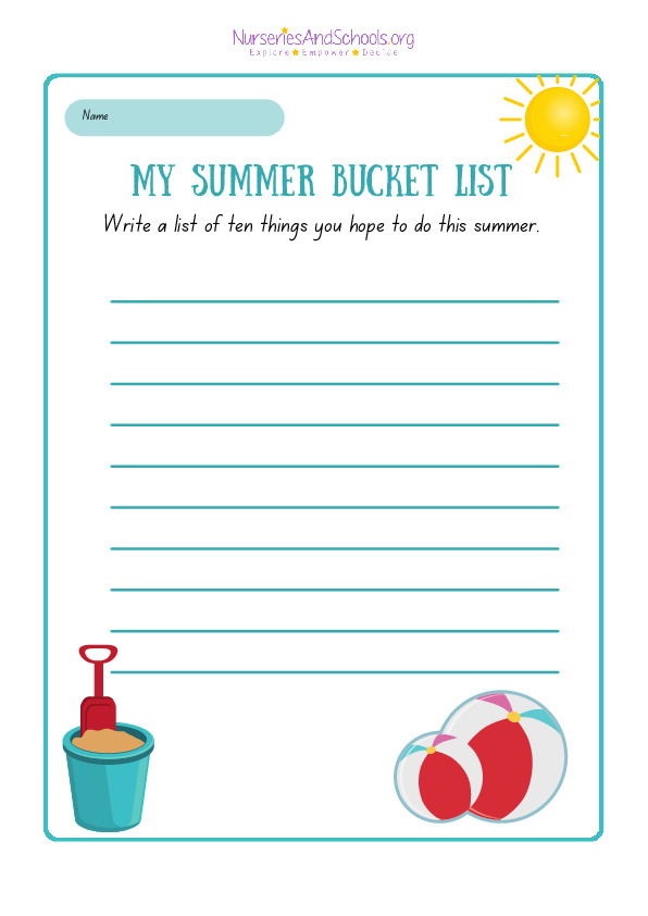 My Summer Bucket List