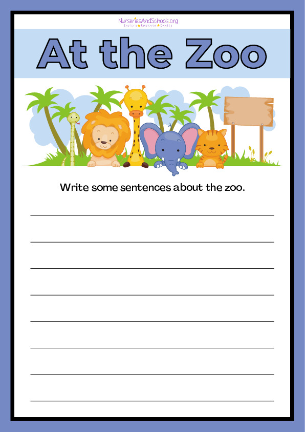 Sentence Writing Worksheet