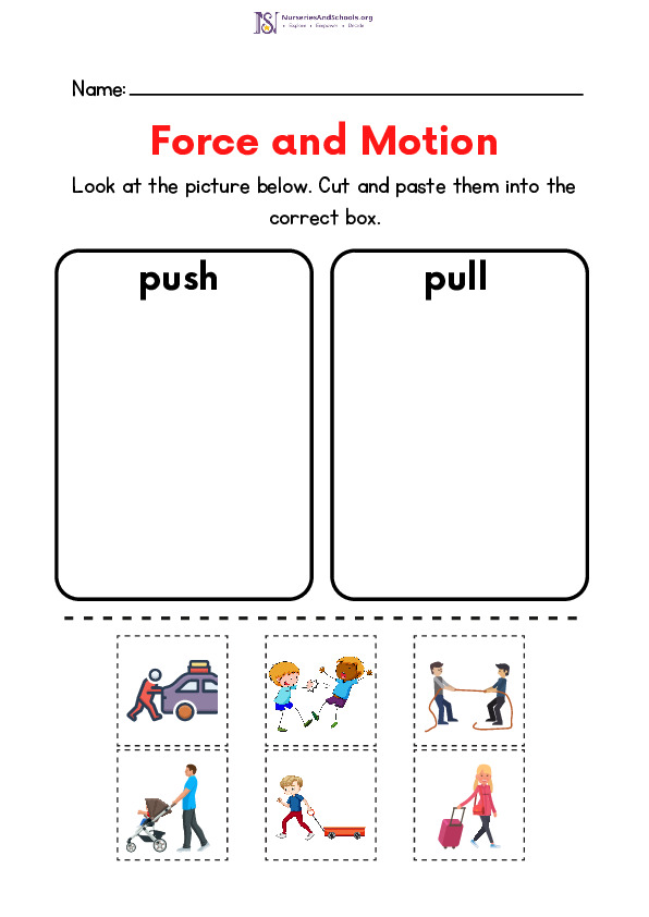 Force and Motion Science Worksheet