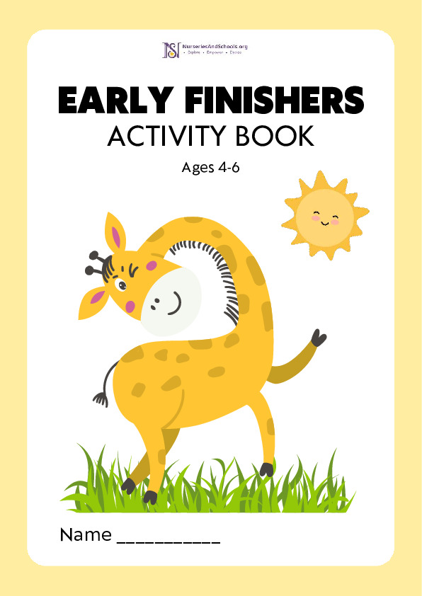 Early Finishers Activity Book for 4 to 6 years