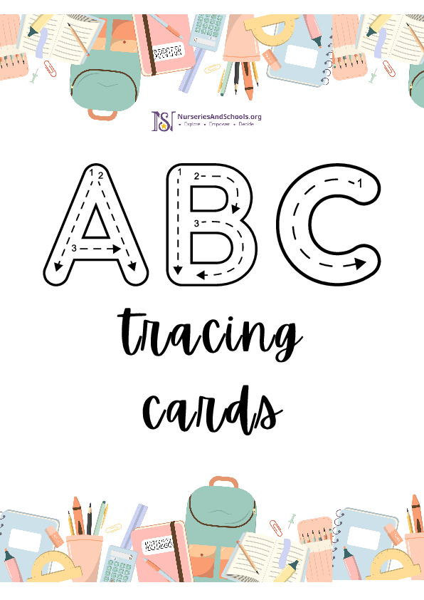 Alphabet Tracing Cards Worksheet