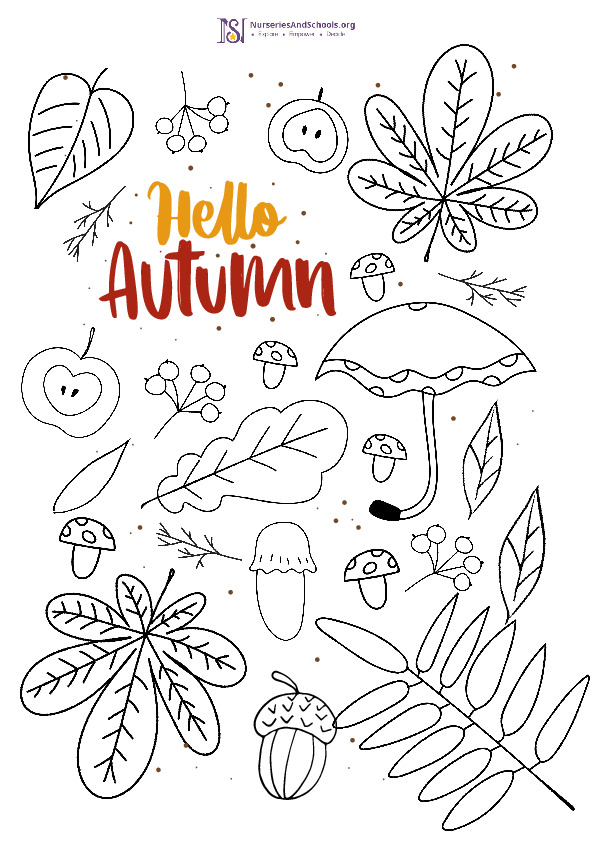 Autumn Coloring Worksheet