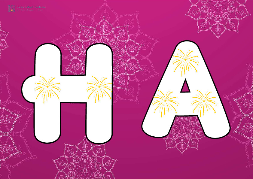 Happy Diwali Display Lettering