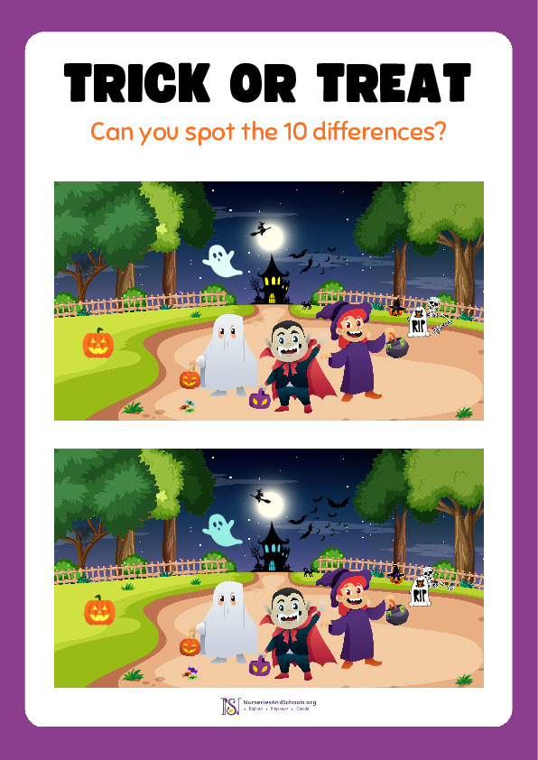 Trick or Treat: Spot 10 differences