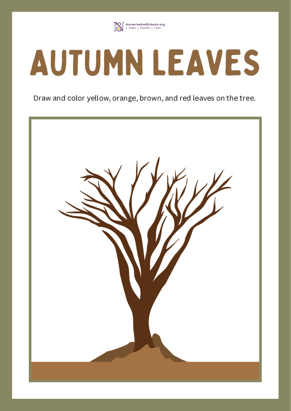 Autumn Leaves Drawing Worksheet