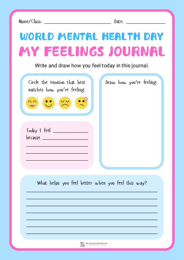 World Mental Health Day- My feelings journal