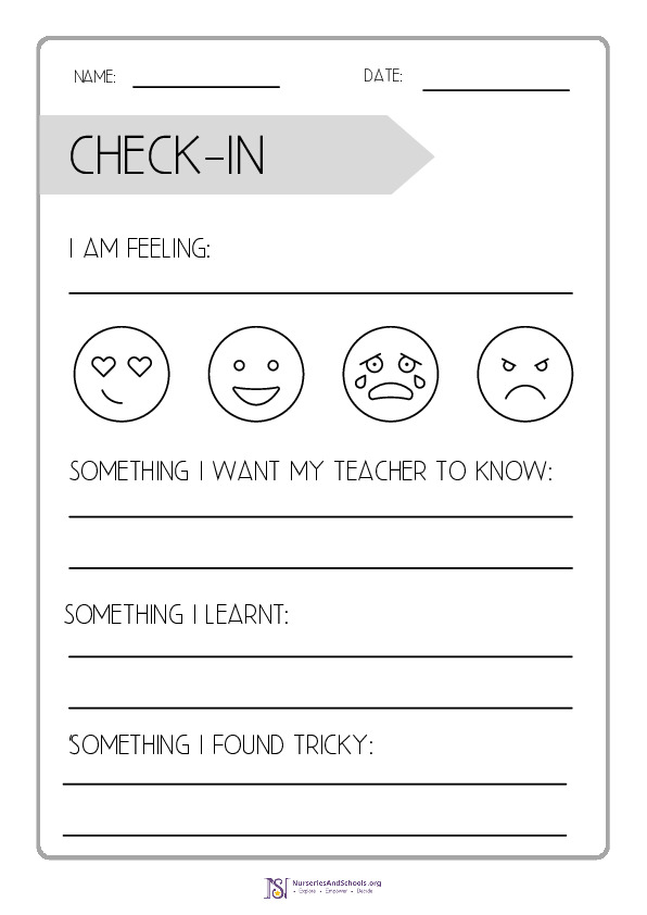 Well-being check-in Worksheet