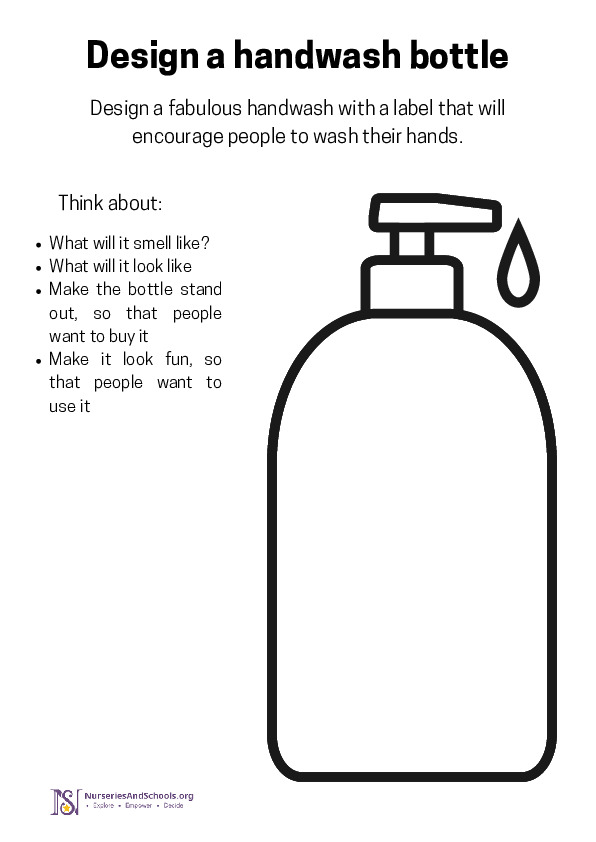 Global Handwashing Day- Design a handwash bottle