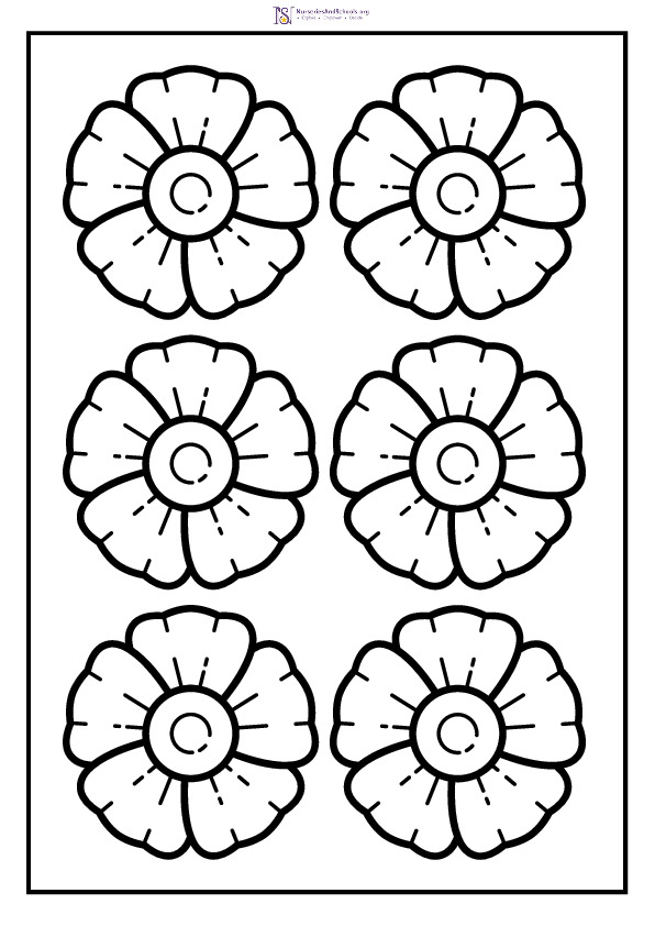 Remembrance Day Poppies Worksheet