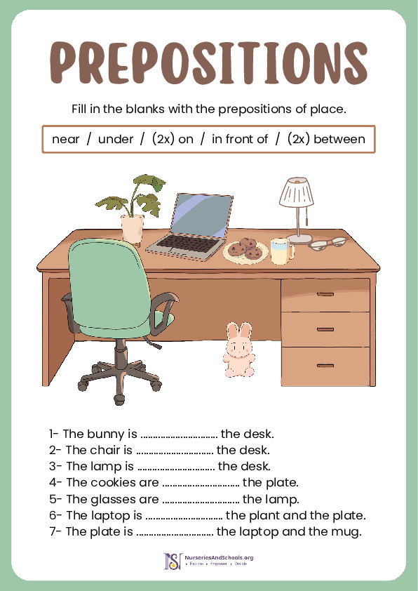 Preposition Worksheet