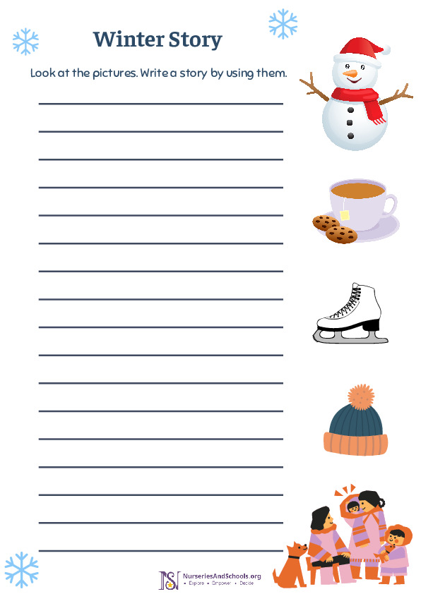 Winter Story Writing Worksheet