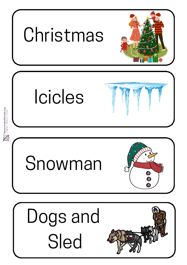 Winter Word Cards