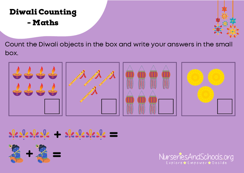 Diwali Counting Worksheet