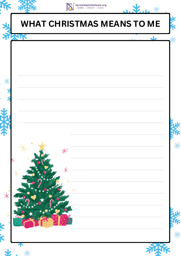 Meaning of Christmas Writing Worksheet