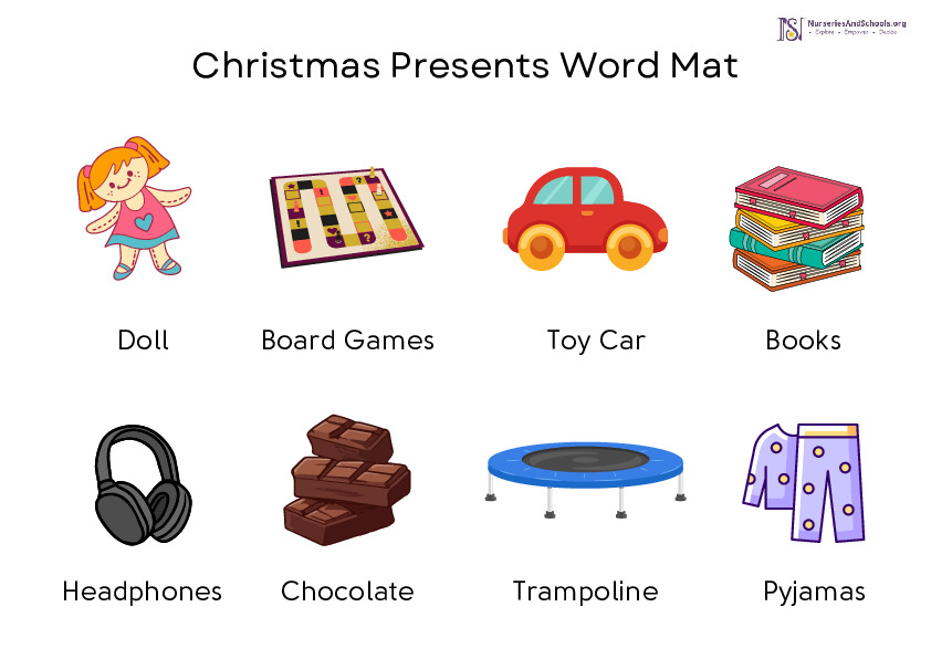 Christmas Presents Word Mat