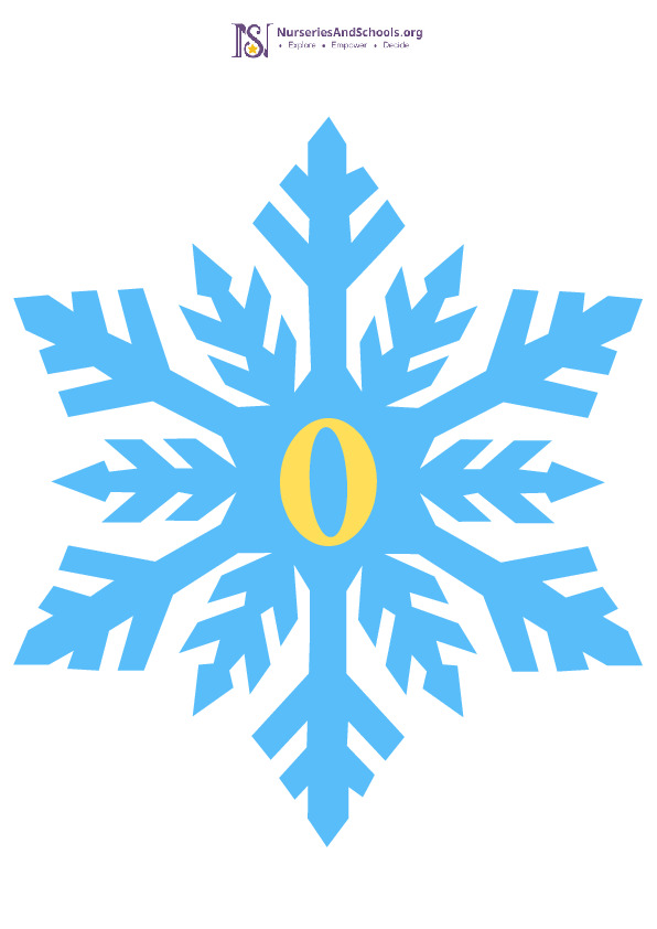 0-30 numbers on snowflakes