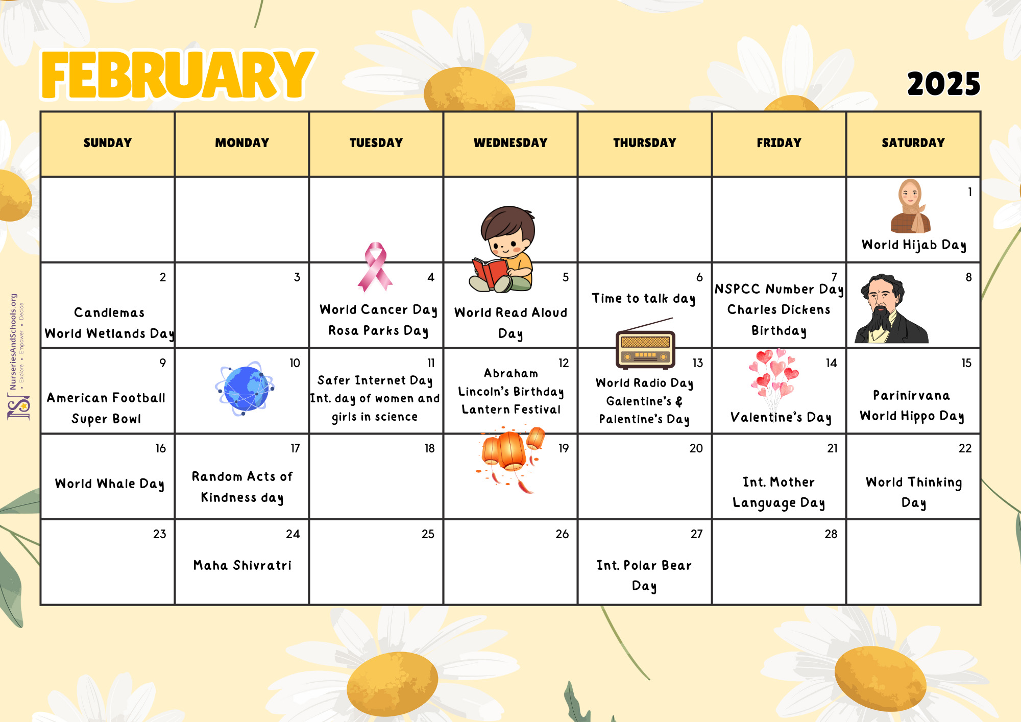 February Events Calendar 2025