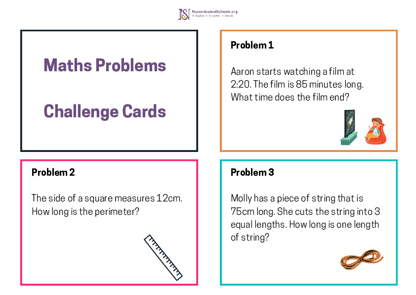 Year 4 Maths Problems: Challenge Cards