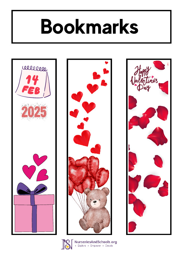 Valentines Day Bookmarks