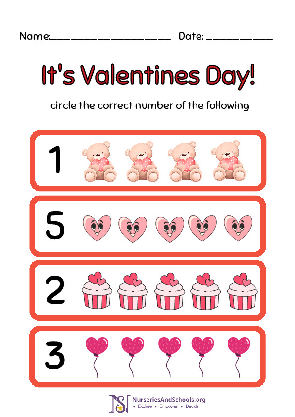 Valentine's Day- Counting Numbers