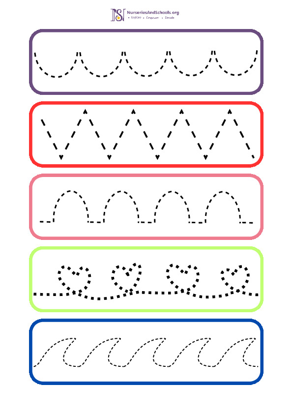 Pencil control skills- tracing worksheet