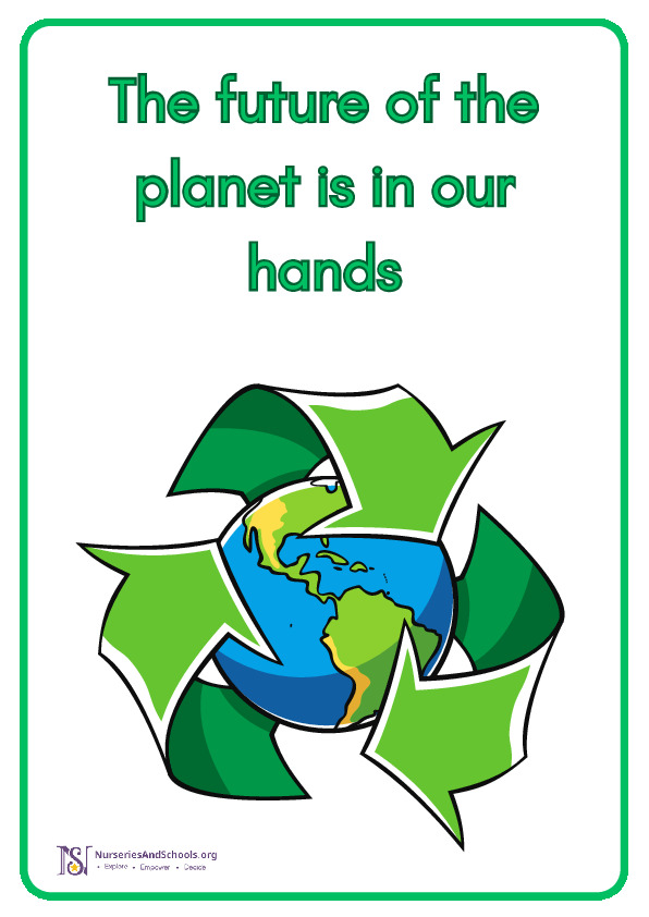 Future of the Planet display poster- Eco and recycling