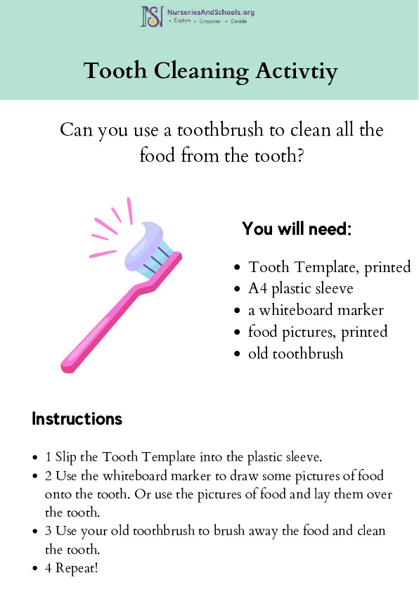 Teeth cleaning activity