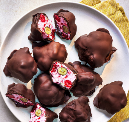 Fruity frozen yoghurt bites