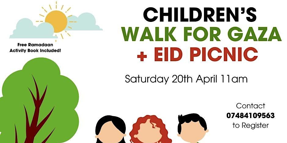 Children's Walk for Gaza + Eid Picnic!